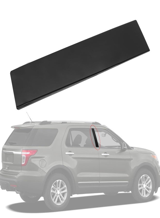JDMSPEED B Pillar Molding Trim 926-449 Front Right Passenger Side Door Applique Replacement for Ford Explorer 2011-2016 BB5Z7820554AB Gloss Black - Image 1